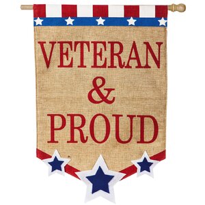 Veteran and Proud Vertical Flag