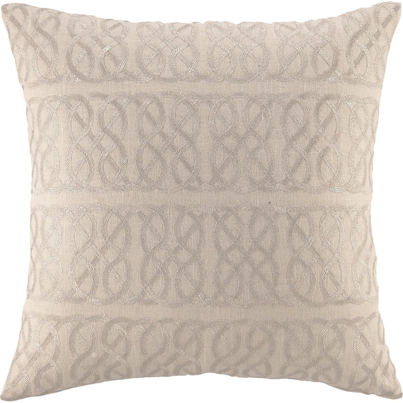 D L Rhein Embroidered Nautical Knot Linen Throw Pillow Wayfair