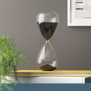 Magnetic Iron Sand Timer Hourglass Home Office Desktop Decoration Dispaly Gift H 