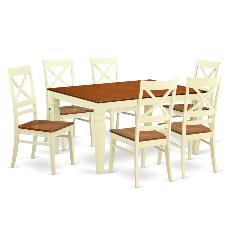 Darby Home Co Annapolis 7 Piece Butterfly Leaf Dining Set Wayfair