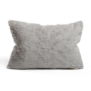 Chateau Luxurious Faux Fur Feather Rectangular Throw Pillow
