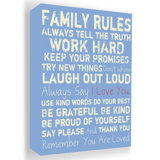 Family Rules Wall Art Wayfair