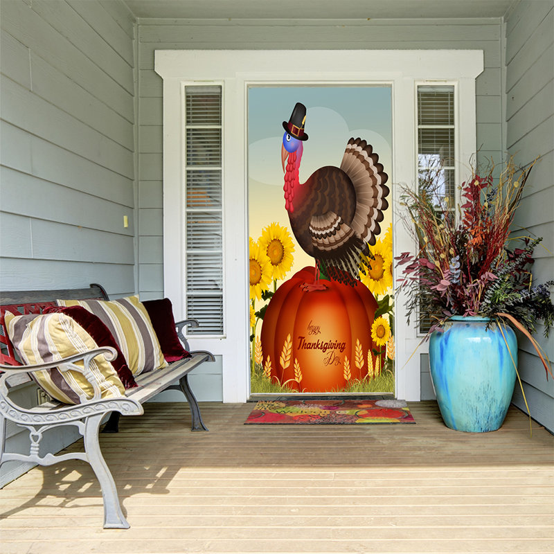 The Holiday Aisle Turkey Door Mural Wayfair