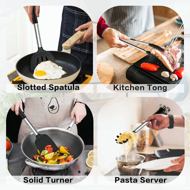 Corgy Durable Practical Heat Resistant Silicone Kitchenware Kitchen Tool Cookware Sets