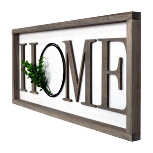 Parisloft Home Wood Framed Wall Sign with Galvanized Heart Shape Decoration Farmhouse Decor for Living Room Bedroom 
