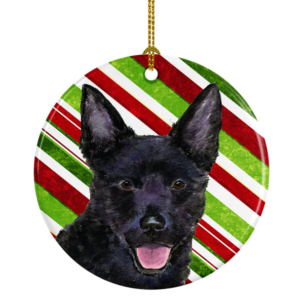 The Holiday Aisle Australian Kelpie Holiday Christmas Ceramic Hanging Figurine Ornament Wayfair