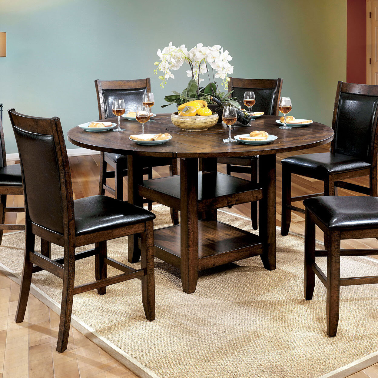 dining table set for 6 with leaf