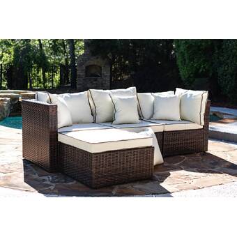 Burruss Patio Sectional With Cushions Reviews Allmodern