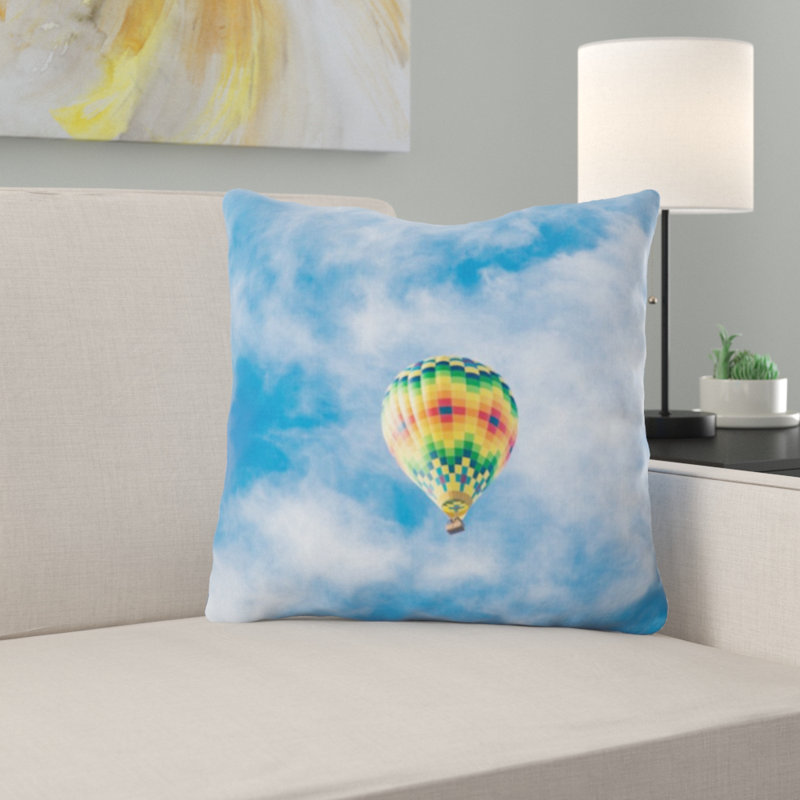 East Urban Home Hot Air Balloon Throw Pillow Wayfair