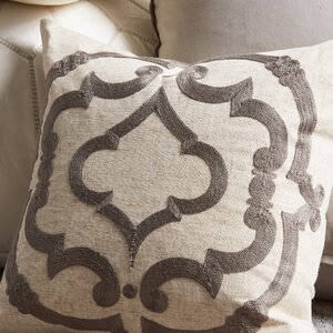 Manosque Embroidered Design Throw Pillow