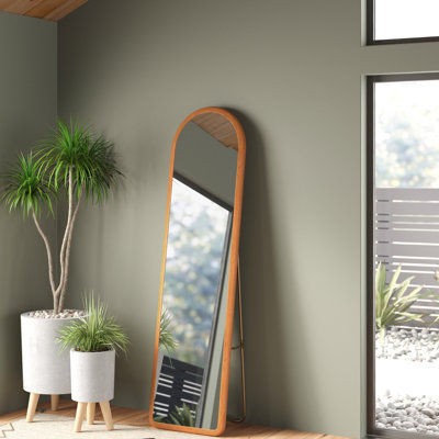 Norphlet Arched Full Length Mirror with Stand, Fully Assembled Dressing Wall-Mounted Mirror