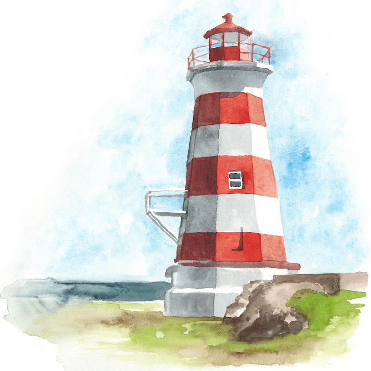 East Urban Home Watercolor Lighthouse I Print On Canvas Wayfair