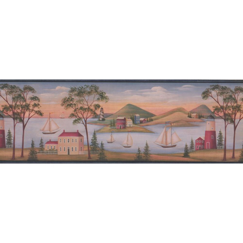 Breakwater Bay Ayanna Nautical Sailboats 15 L X 8 25 W Wallpaper