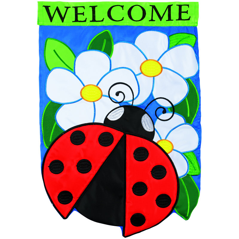 Carson Home Accents Ladybug Welcome 2 Sided Polyester 18 X 13 In Garden Flag Wayfair