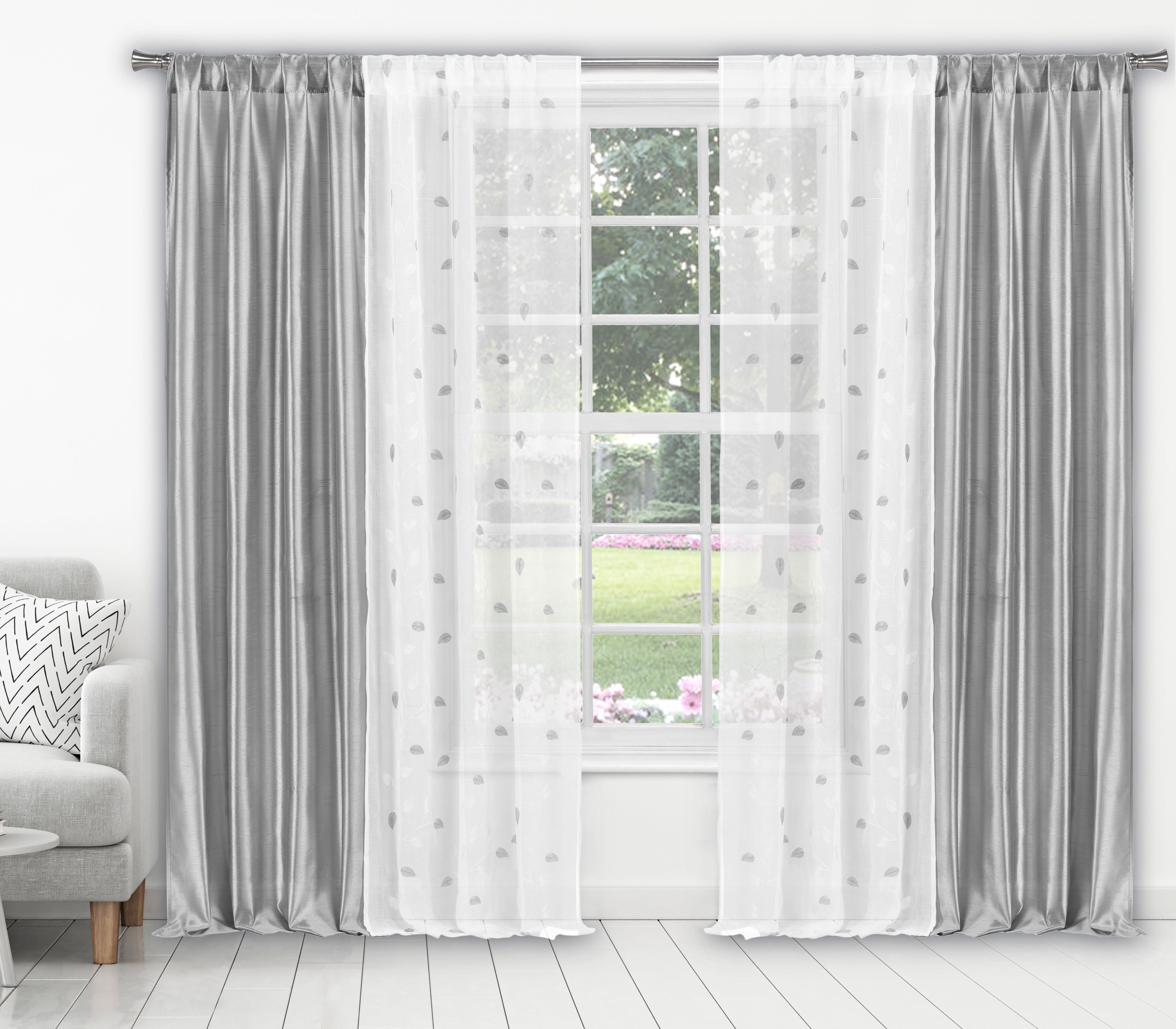 Curtains Blinds 1 Set 2tone Mix Match Colors Window Curtain See