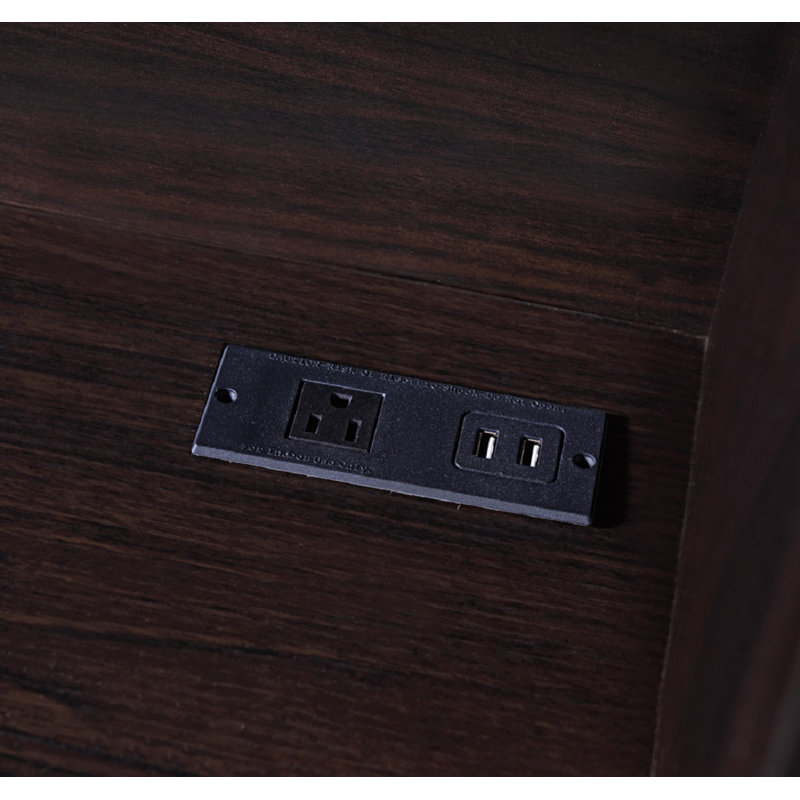 Latitude Run Jonelie Writing Desk With 2 Usb Ports And 2