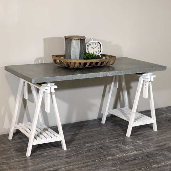 Highland Dunes Hoehne Modern Farmhouse Galvanized Dining Table Wayfair