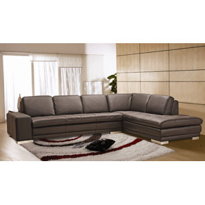 Bender Leather Sectional by Wade Logan