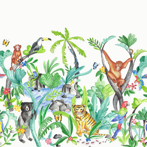Jungle Mania Decorative Frieze 21' x 3.95