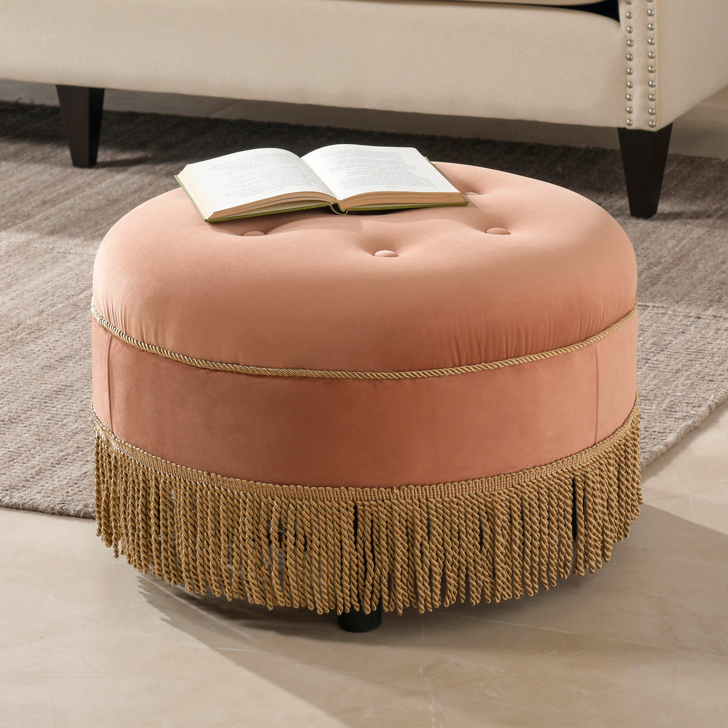 Astoria Grand Neptune Upholstered Ottoman & Reviews Wayfair