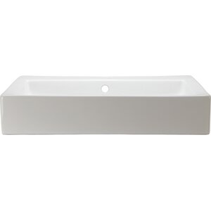 Tallia Classically Redefined Rectangular Vessel Bathroom Sink with Overflow