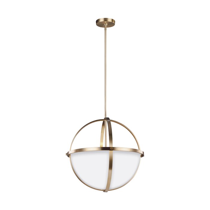 Raine 3 Light Shaded Globe Chandelier