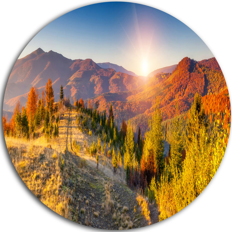 Designart Majestic Fall Mountains Range Photographic Print On Metal Wayfair