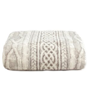 Cable Knit Print Ultra-Soft Plush MicroFleece Blanket