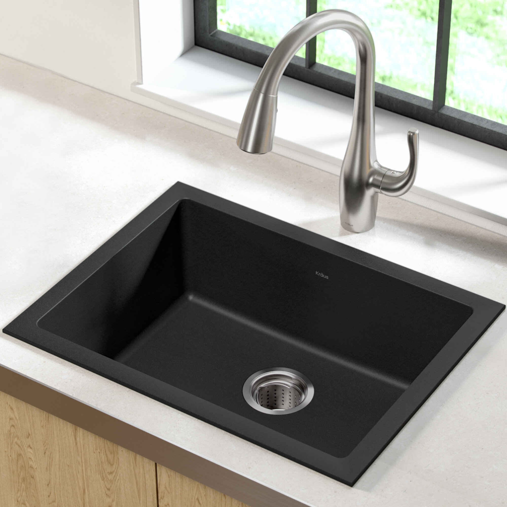 Kgd 410b Kraus 24 L X 18 W Drop In Kitchen Sink Reviews Wayfair