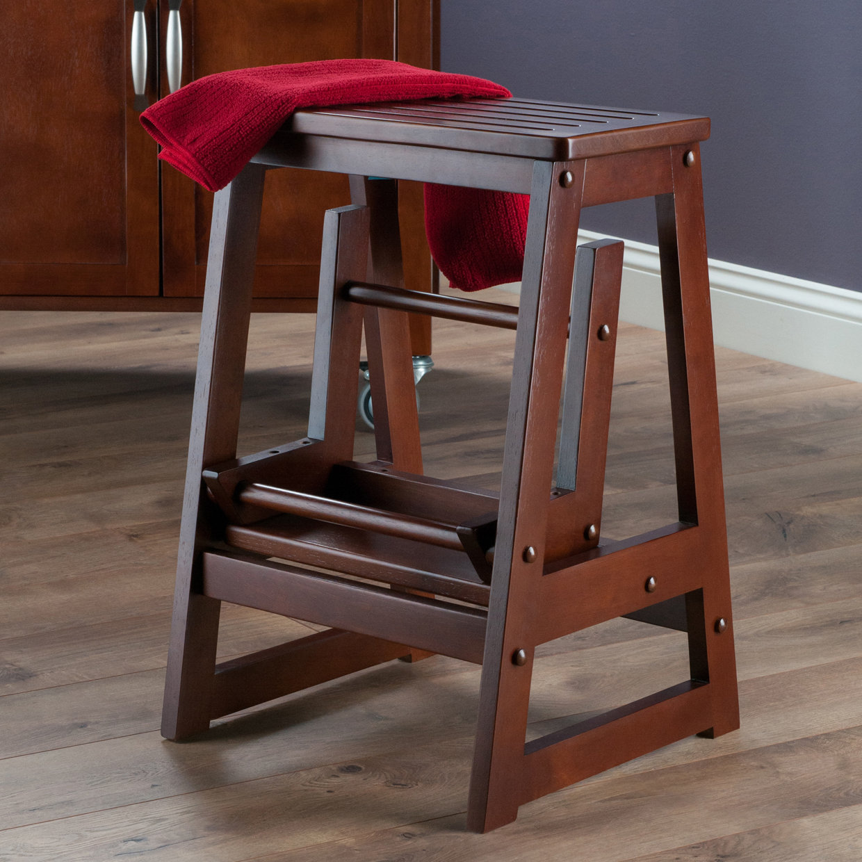 Winsome 2 Step Wood Stool With 200 Lb Load Capacity Reviews Winsome 2 Step Wood Stool With 200 Lb Load Capacity Reviews Wayfair
