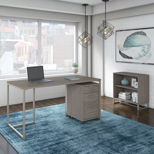 Go to store & view more images Kathy Ireland Office by Bush Method 3 Piece Rectangular Desk Office Suite