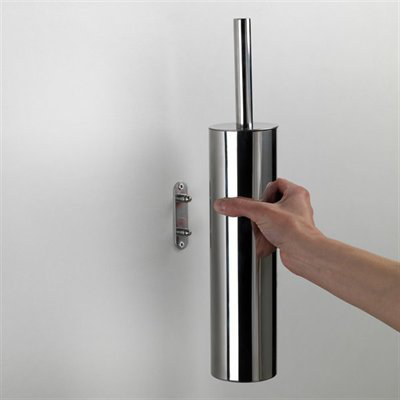 Mounted Toilet Brush And Holder Ginger