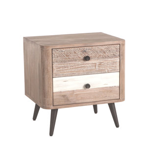 Go to store & view more images Alfaro Acacia Wood 2 Drawer Nightstand by Union Rustic