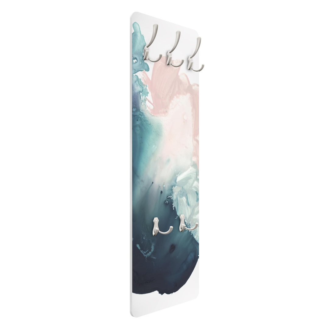 Rose Quartz Wave I Wall Mounted Coat Rack