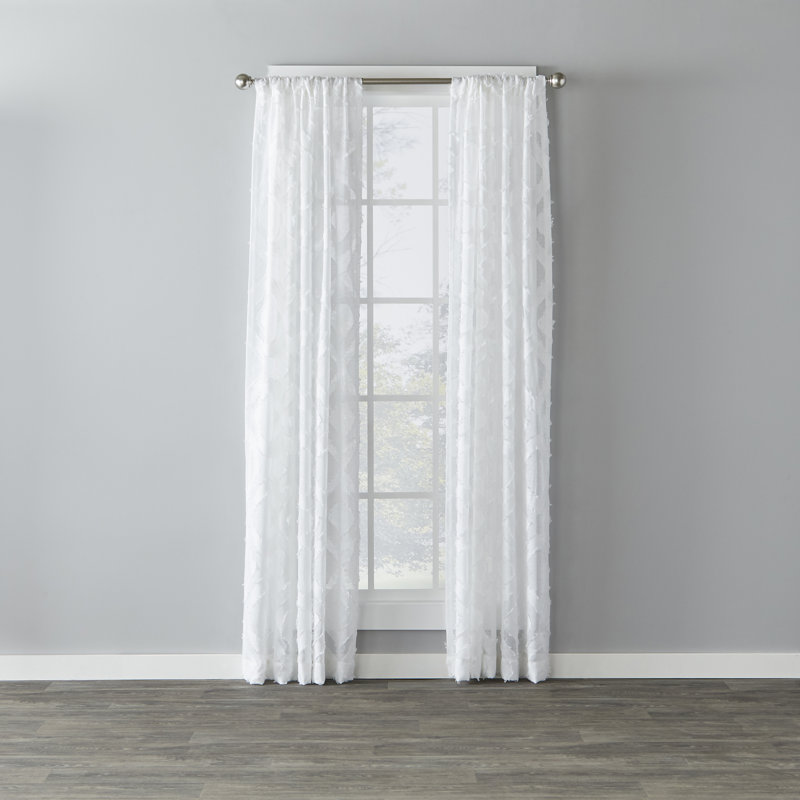 House Of Hampton Yoshida Solid Color Semi Sheer Rod Pocket Single Curtain Panel Reviews Wayfair