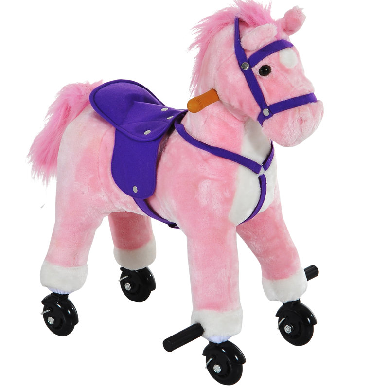 pink plush rocking horse