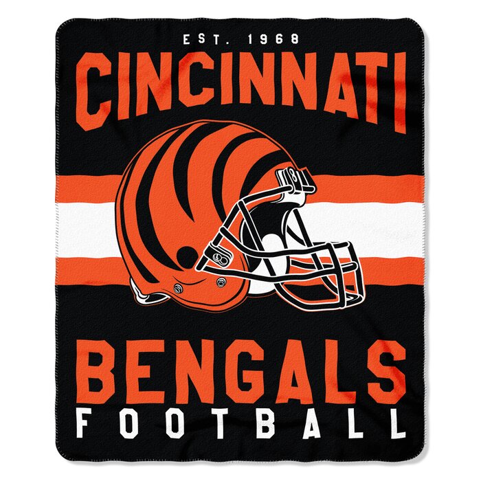 Nfl Cincinnati Bengals Printed Fleece Throw