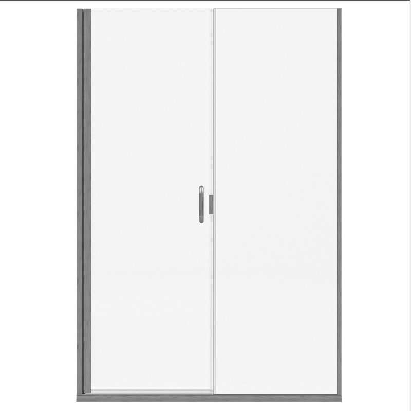 Holcam Distinctive Elite 40 06 W X 71 38 H Hinged Semi Frameless Shower Door Wayfair