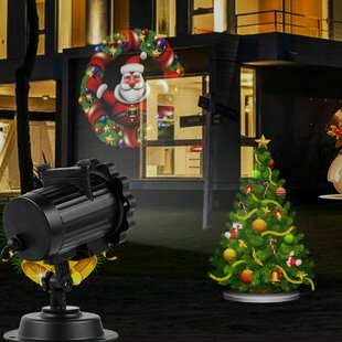 NEW GEMMY Lightshow Projection Outdoor LED Projector 8 Holiday Slides Christmas 