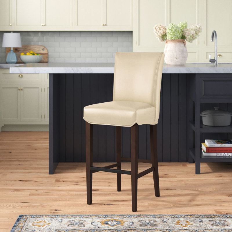 Zyaire Counter & Bar Stool Upholstery: Cream, Seat Height: Counter Stool (26.5 " Seat Height)