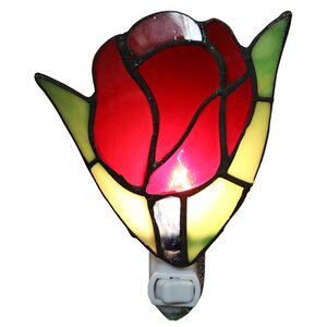 Francoise 1-Light Stained Glass Tulip Night Light