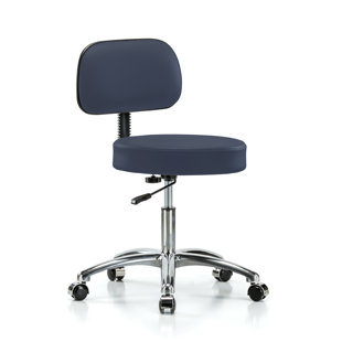 Height Adjustable Exam Stool with Basic Backrest by Perch Chairs & Stools