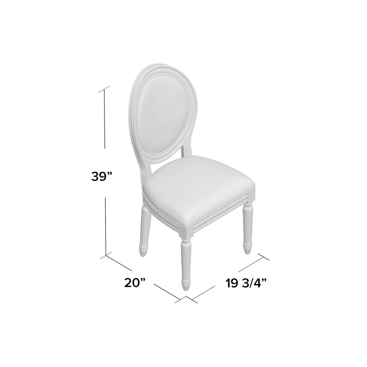 upholstered king louis back side chair