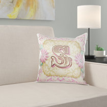 personalized letter initial pillow