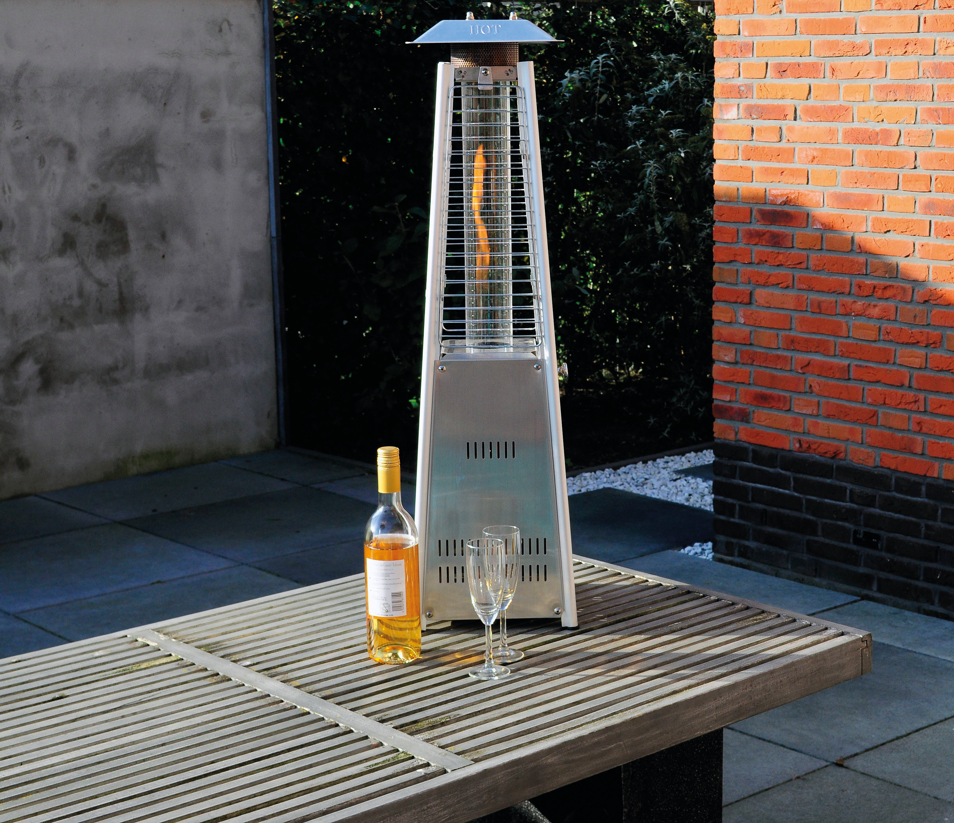 Belfry Heating Rafael Mini Table Flame Tower Electric Patio Heater Table Flame Tower Electric Patio Heater