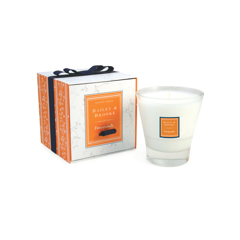 Pomegranate Filled Tumbler Glass Scented Jar Candle