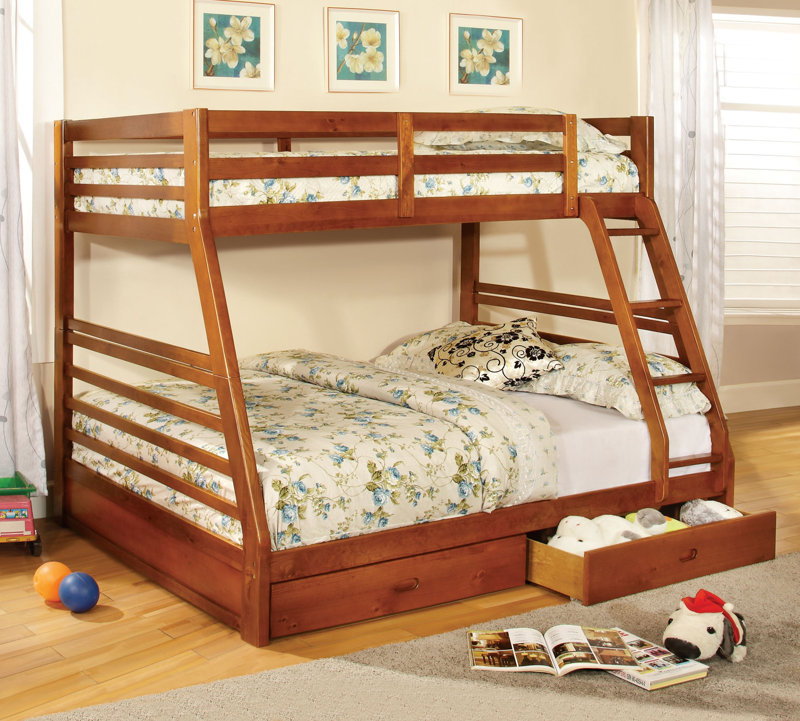 incomplete Briyith Bed Rails, Slats, Ladder and Hardware Finish: Oak