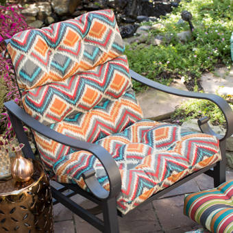 Bay Isle Home Cheryl High Back Balmoral Tropical Opal Outdoor Lounge Chair Cushion Wayfair
