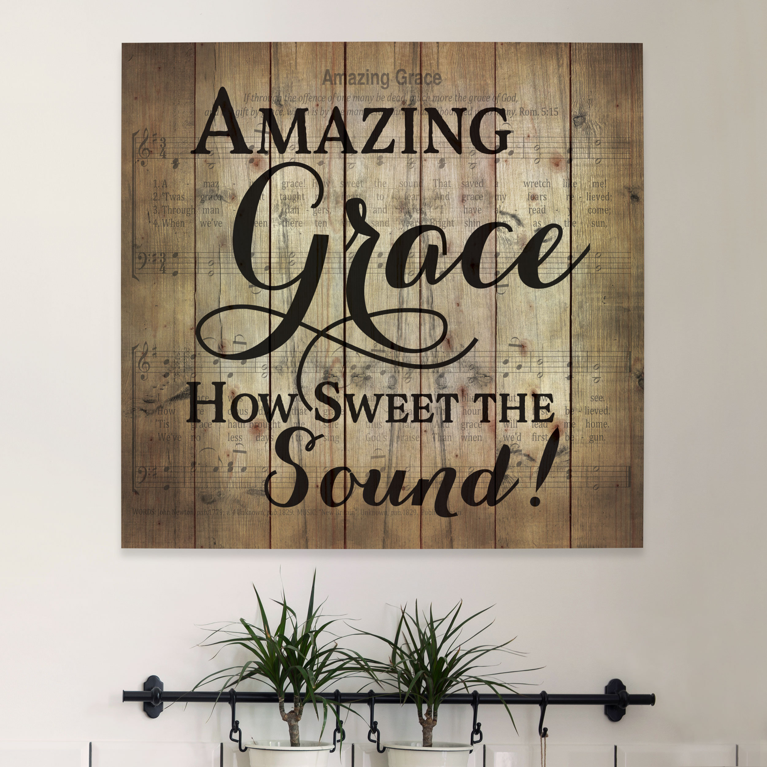 August Grove Pine Pallet Amazing Grace Wall Decor Wayfair