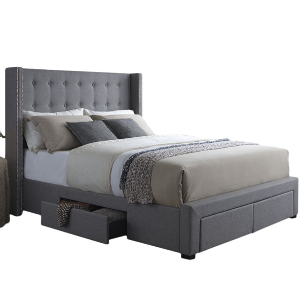 king single bed frame with storage